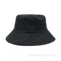 Gorra de sombrero de cubo de algodón negro